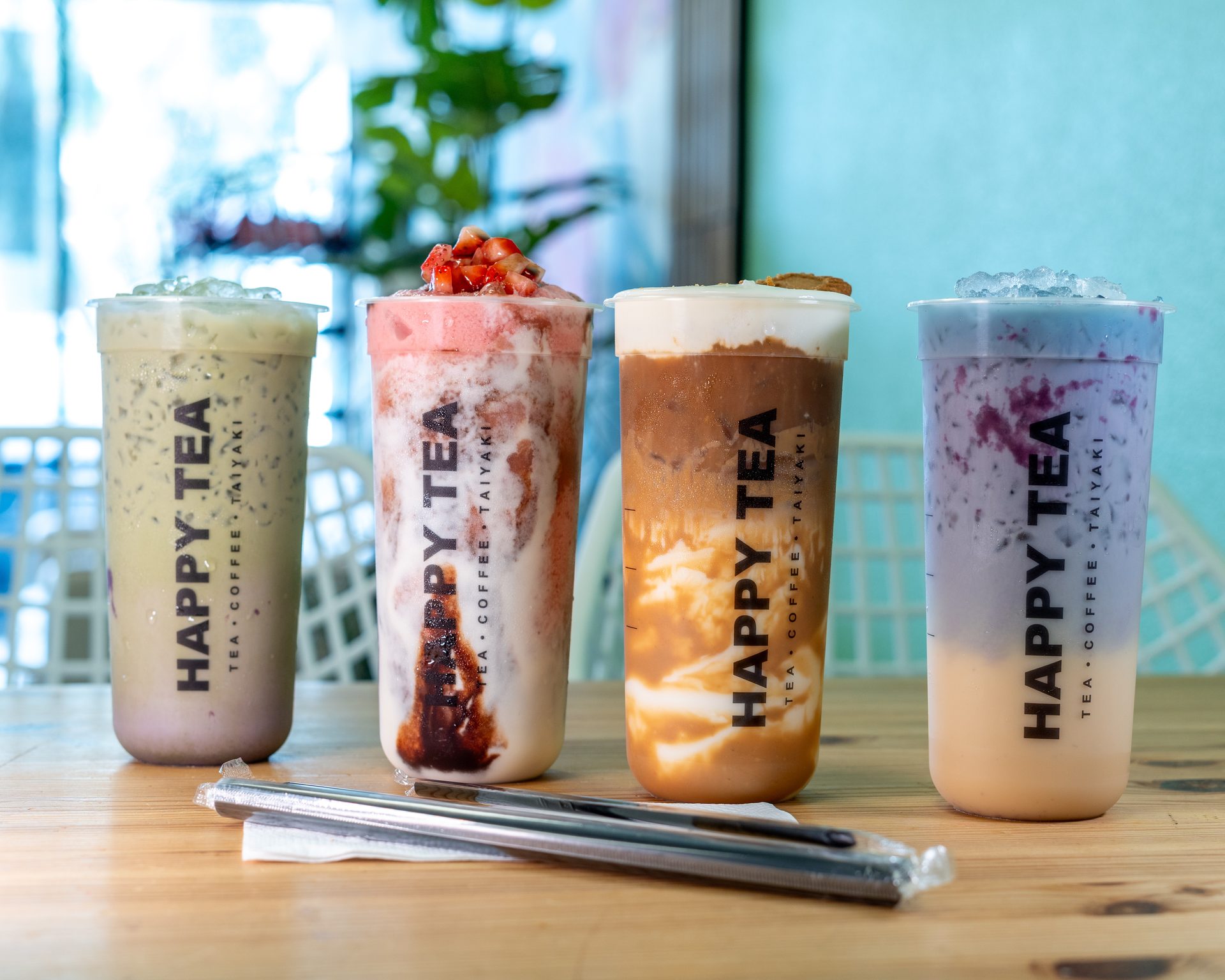 Boba, matcha, coffee, and more